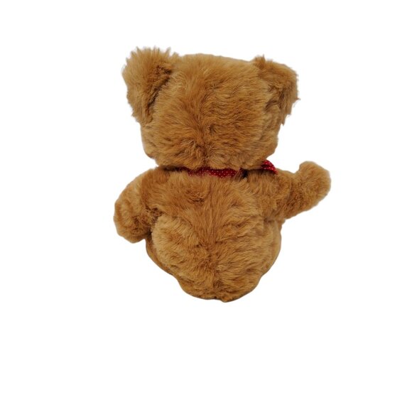 vintage 1984 enesco designed giftware 14"H plush teddy bear with bow and heart n - Picture 2 of 3